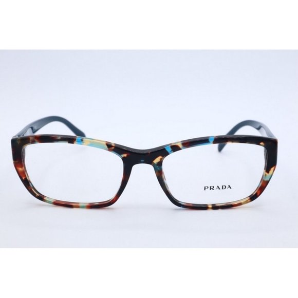 New Prada PR VPR 18O NAG-101 Rectangle Tortoise Eyeglasses Clear lenses 54mm - Picture 2 of 4